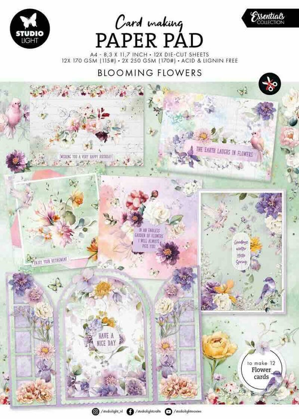 SL-ES-CMP25 card making pad - blooming flowers