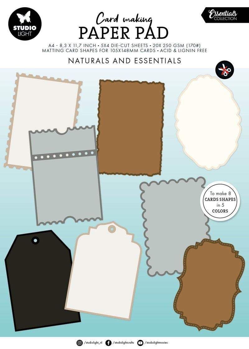 SL-ES-CMP31 card making pad - naturals & essentials shapes for 10,5 x 14,8 cm cards