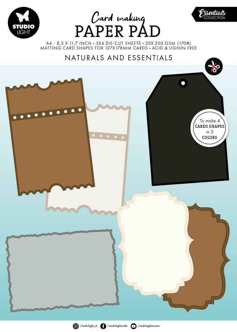 SL-ES-CMP32 card making pad - naturals & essentials shapes for 12,7 x 17,8 cm cards