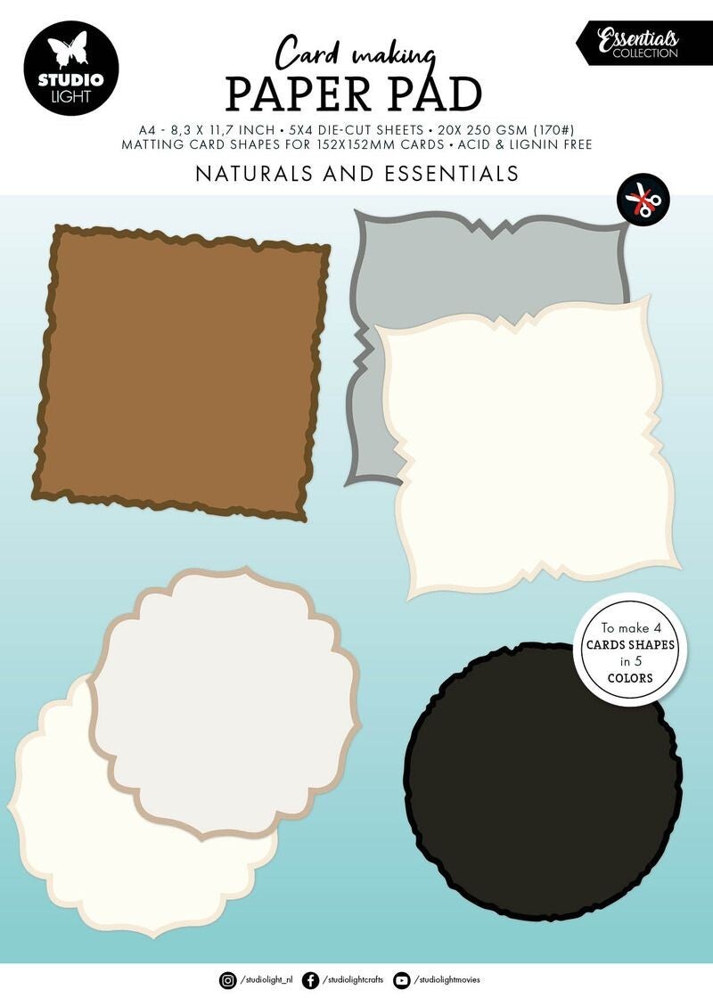 SL-ES-CMP33 card making pad - naturals & essentials shapes for 15,2 x 15,2 cm cards