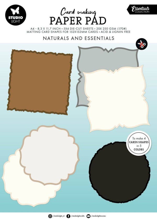 SL-ES-CMP33 card making pad - naturals & essentials shapes for 15,2 x 15,2 cm cards