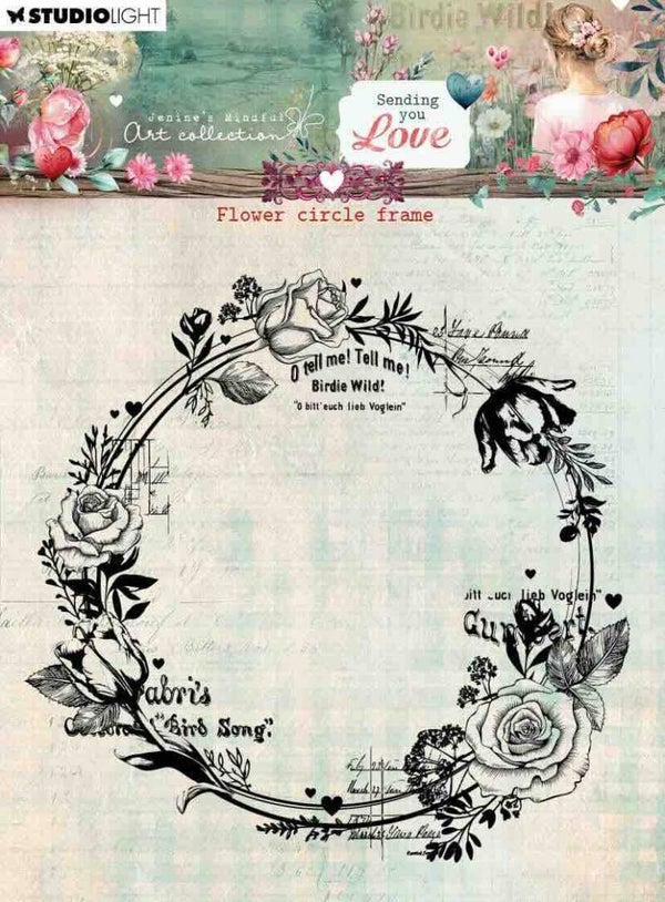 JMA-SYL-STAMP796 flower circle frame