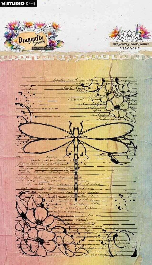 HE-DD-STAMP907 dragonfly background