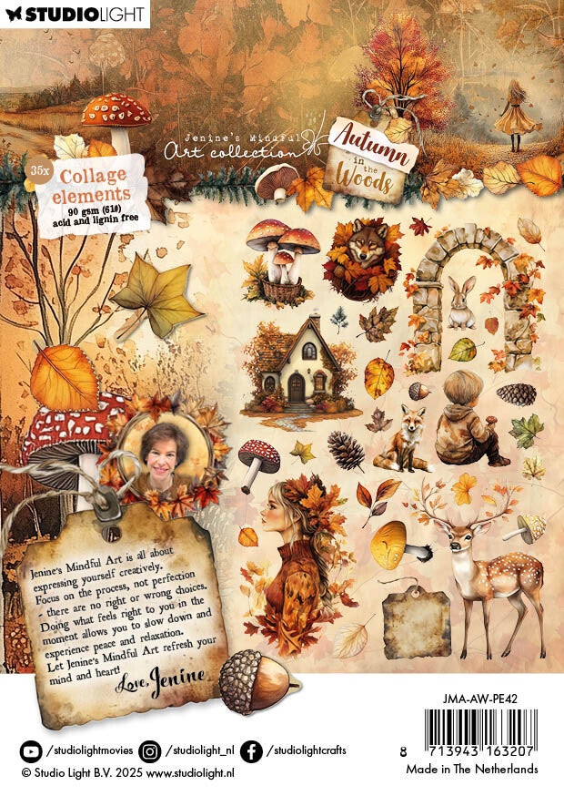 JMA-AW-PE42 collage elements - autumn in the woods