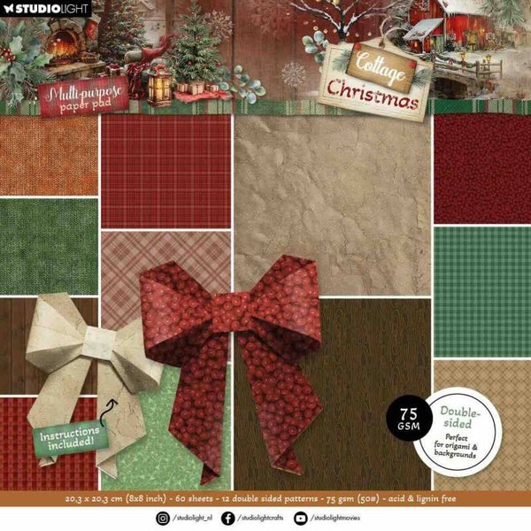 SL-CC-DPP486 paper pad 20 x 20 cm - cottage christmas multi-purpose