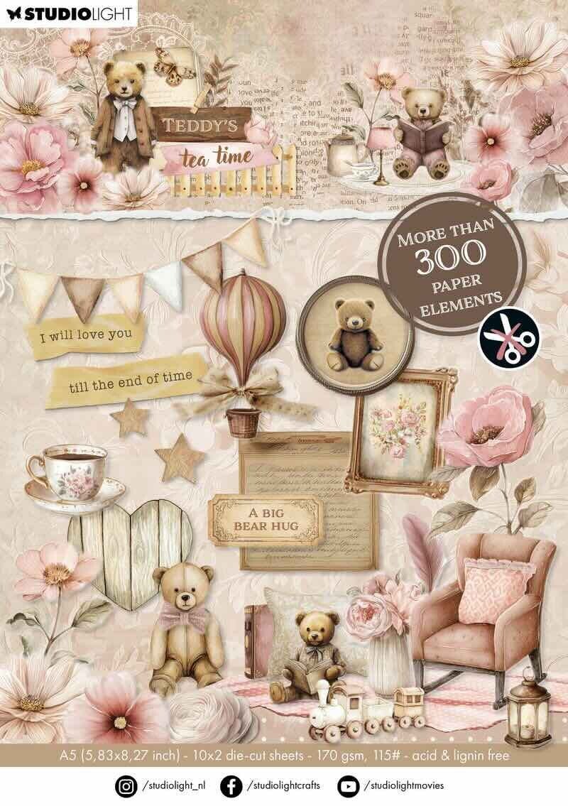 SL-TTT-DCPP421 paper elements Teddy's tea time