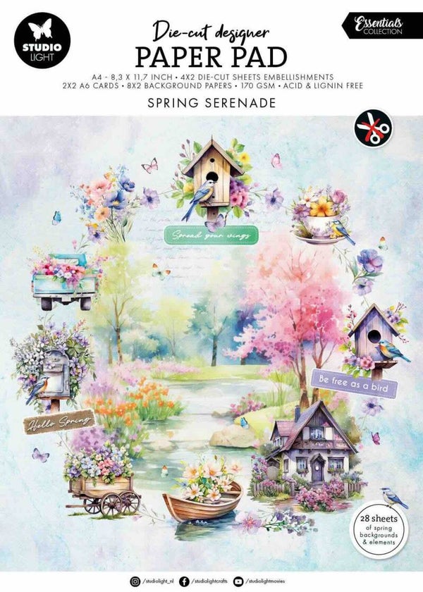 SL-ES-DCPP271 Die-cut designer paper pad - spring serenade