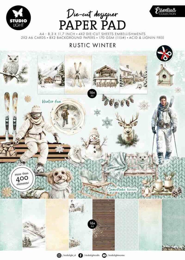 SL-ES-DCPP509 Die-cut designer paper pad - rustic winter