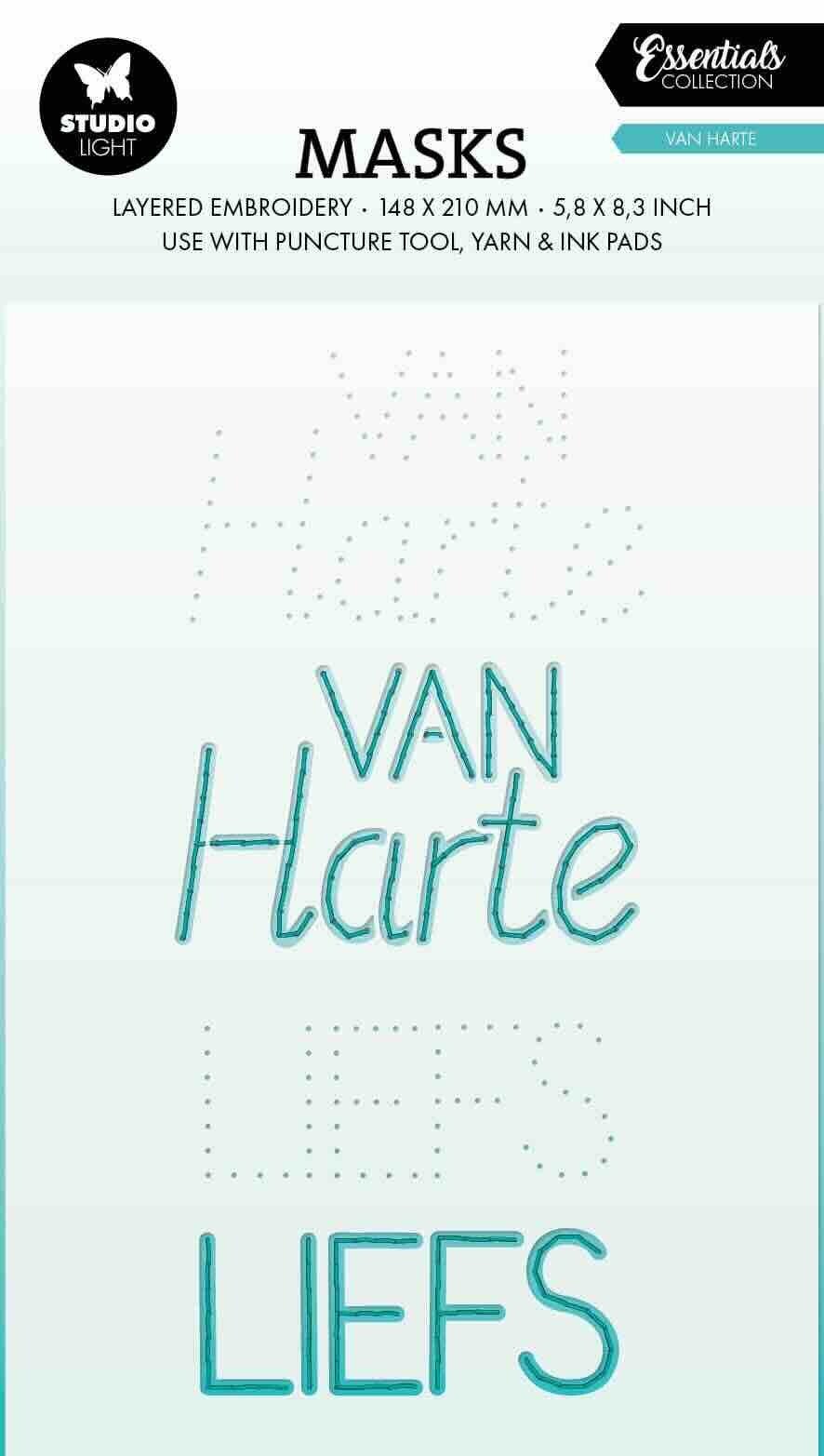 SL-ES-MASK346 layered embroidery mask - van harte