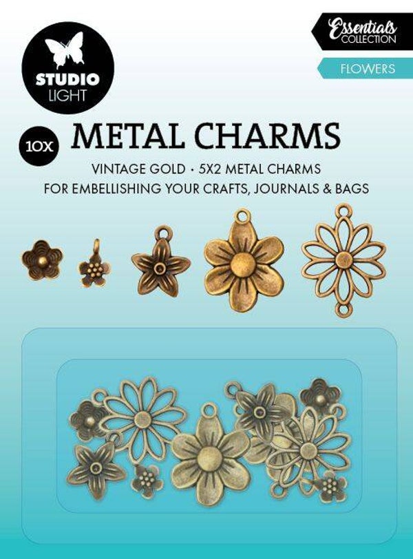 SL-CO-CHARM01 metal charms - flowers