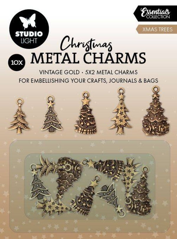 SL-CO-CHARM07 metal charms - xmas trees