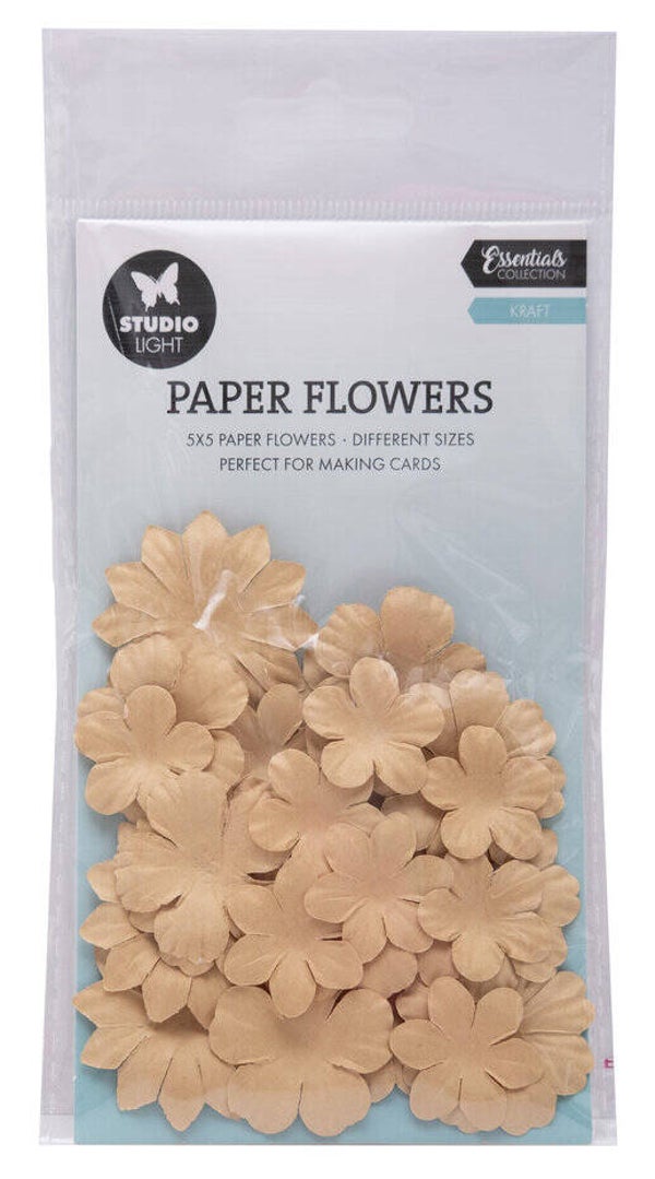 SL-CO-FLOW15 paper flowers - kraft