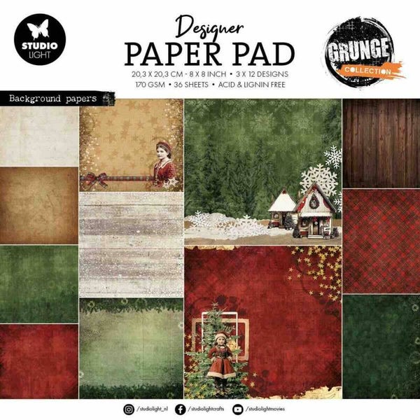 SL-GR-DPP328 paper pad 20 x 20 cm - grunge background papers
