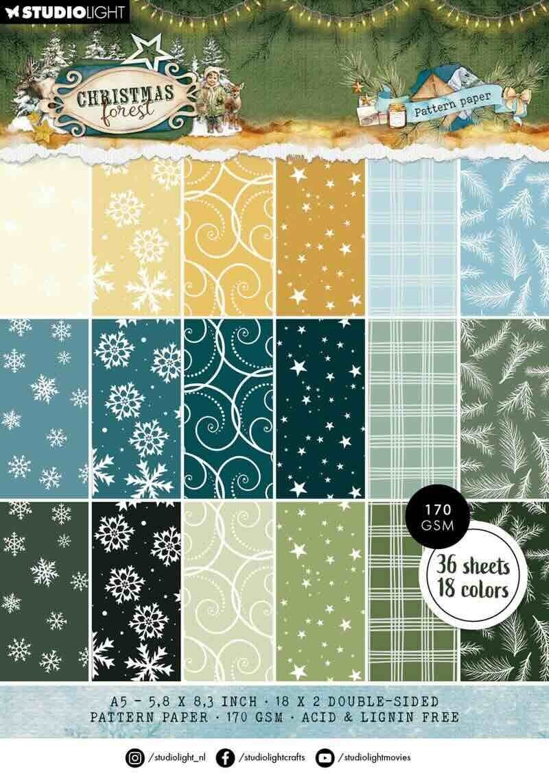 SL-CF-PPP477 paper pad A5 - christmas forest