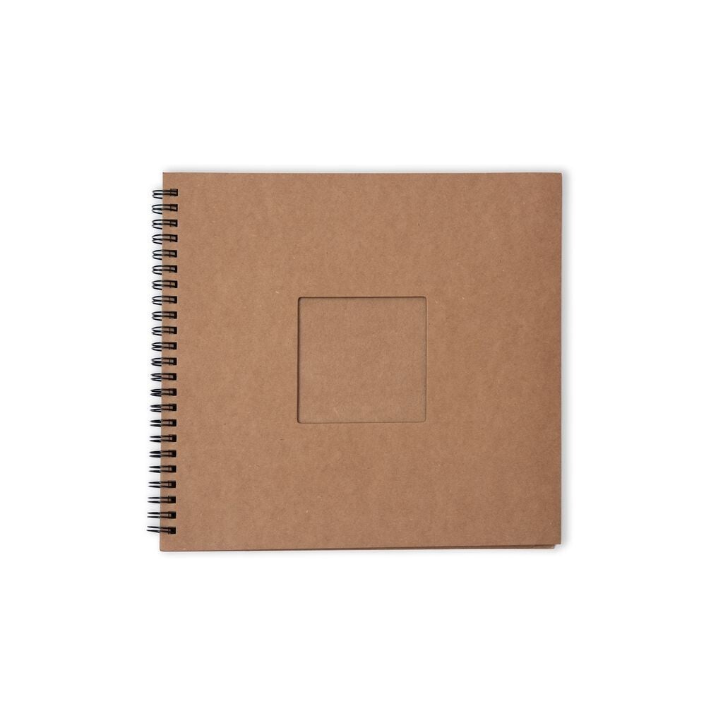 SL-ES-JOUR29 Spiral bound passe-partout journal 20,3 x 20,3 cm kraft