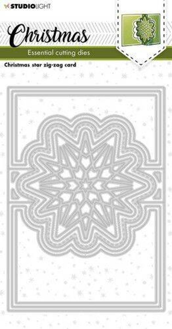 SL-ES-CD257 christmas star zig-zag card