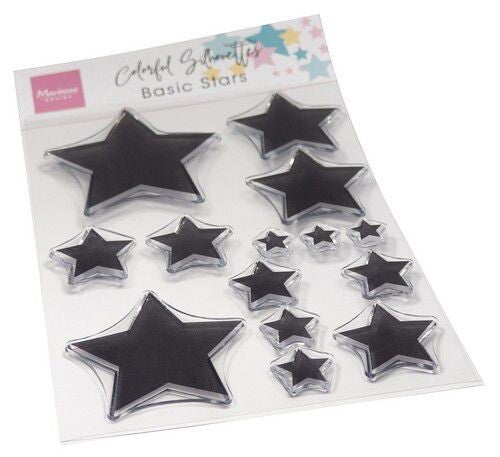 CS1148 colorful silhouettes - basic stars