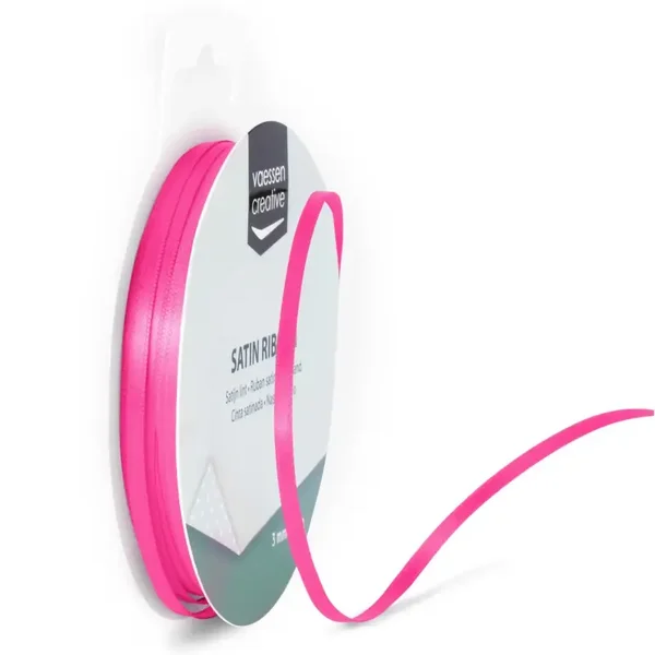 Satijnband 3 mm - roze