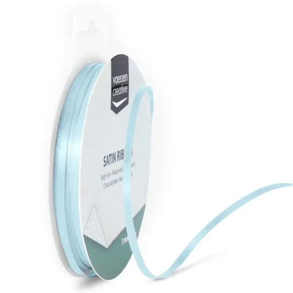 Satijnband 3 mm - pastelblauw