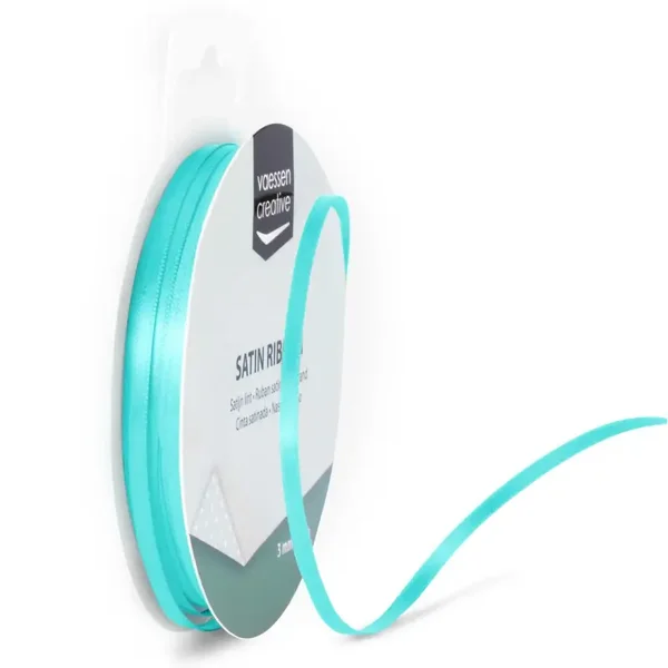 Satijnband 6 mm - aqua