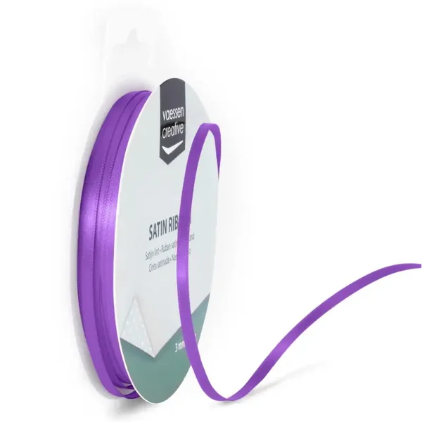 Satijnband 3 mm - paars