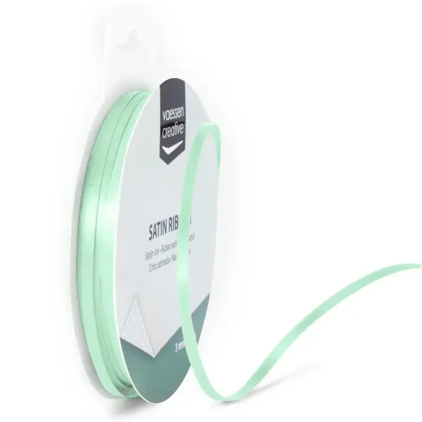 Satijnband 3 mm - pastelgroen