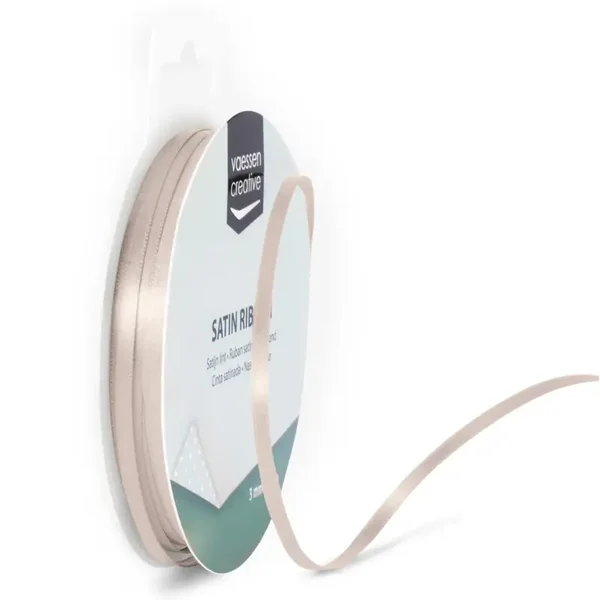 Satijnband 6 mm - beige