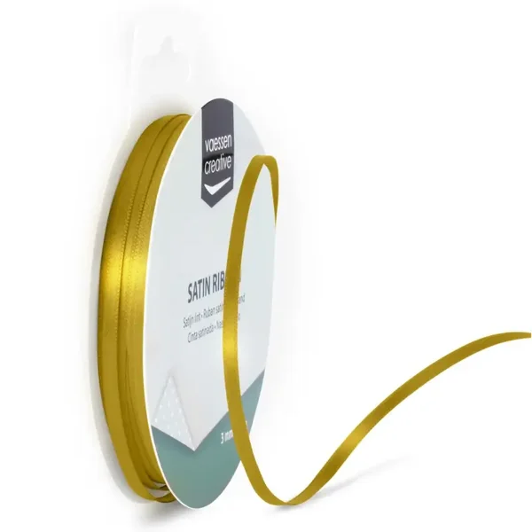 Satijnband 6 mm - goud