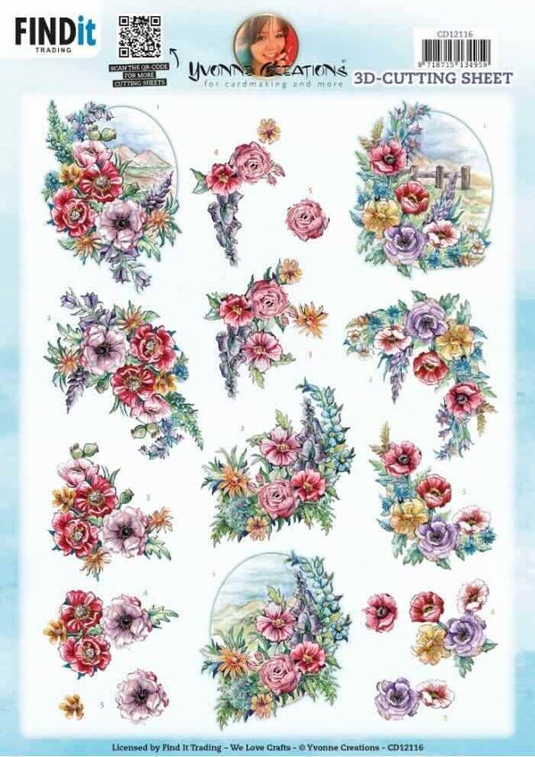 CD12116 landscape field bouquet