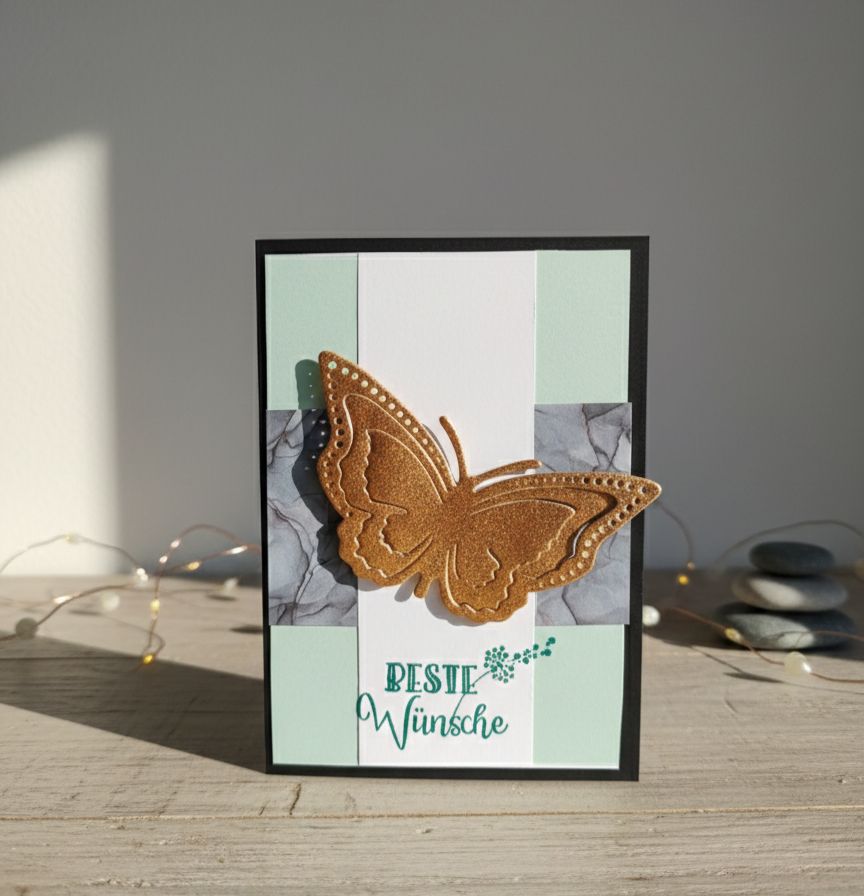 Beste Wünsche - Schmetterling
