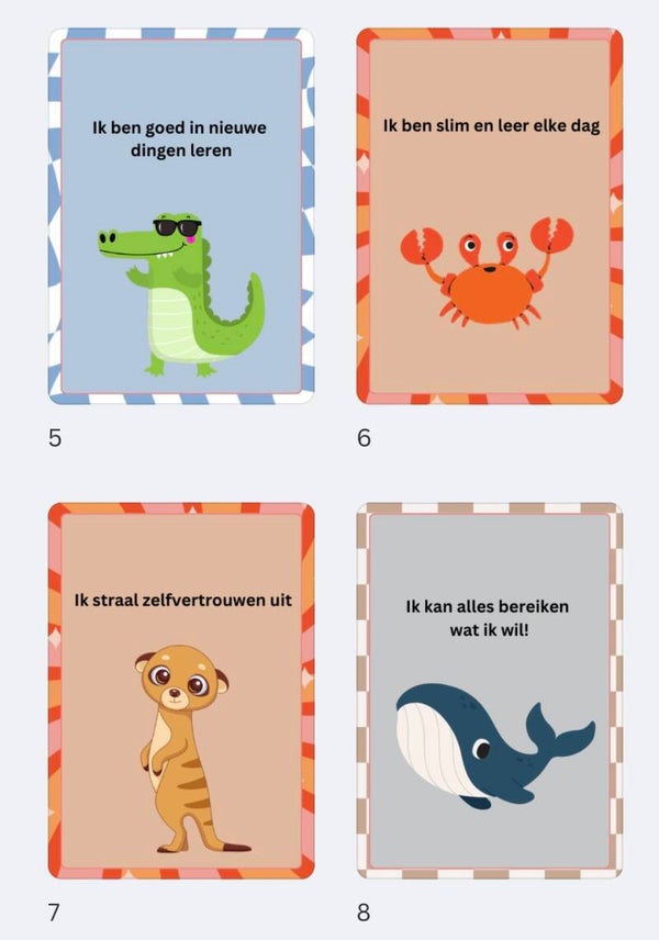 Affirmatiekaarten kids