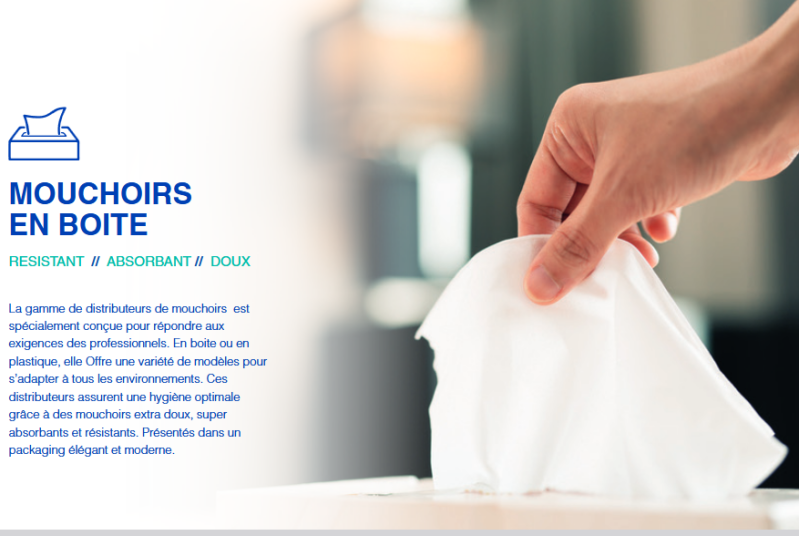 mouchoir en boite cashotel