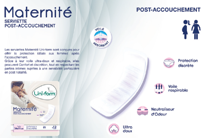 serviette post-accouchement  cashotel