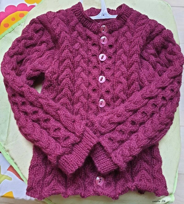 Gilet bordeaux fille