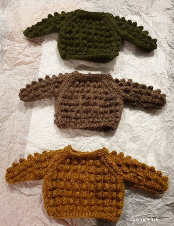 Commande de mini pulls pour poupée