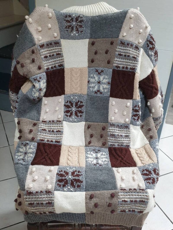Première veste longue réalisée avec des rectangles