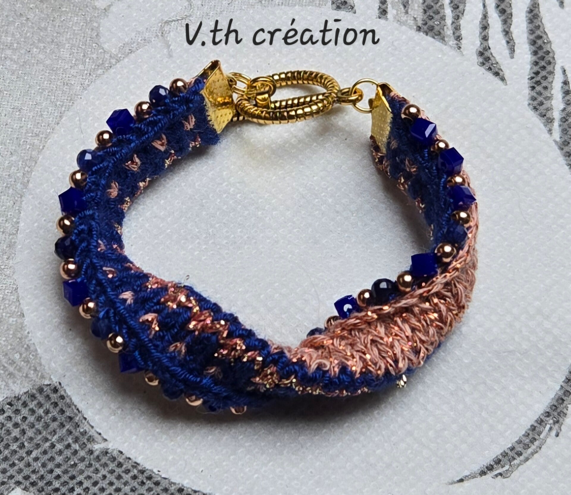 "Bleu d'or-ré" collection bi-face B-VTH 105