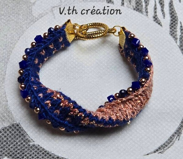 "Bleu d'or-ré" collection bi-face B-VTH 105