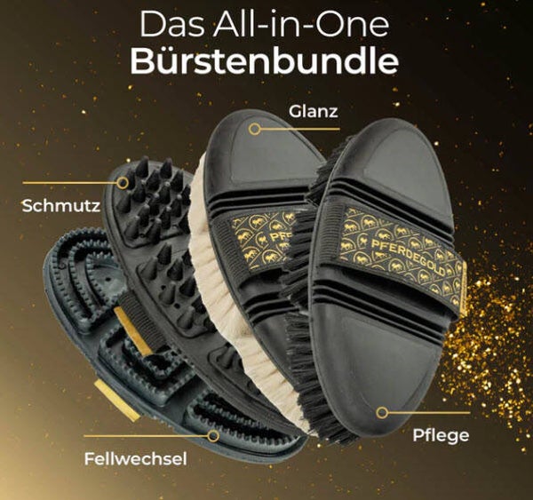 Pferdegold® 4er Bürsten Bundle