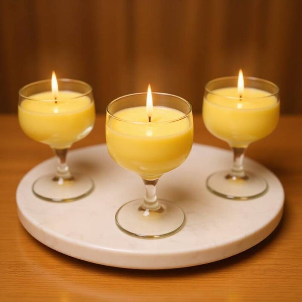 Elegante Kerze im Likörglas