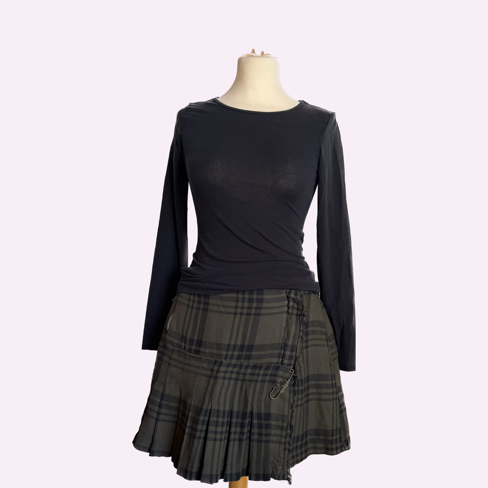 IKKS tartan mini skirt