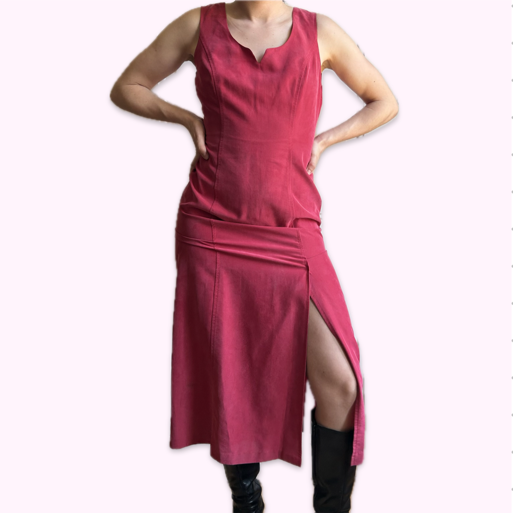 Long red dress