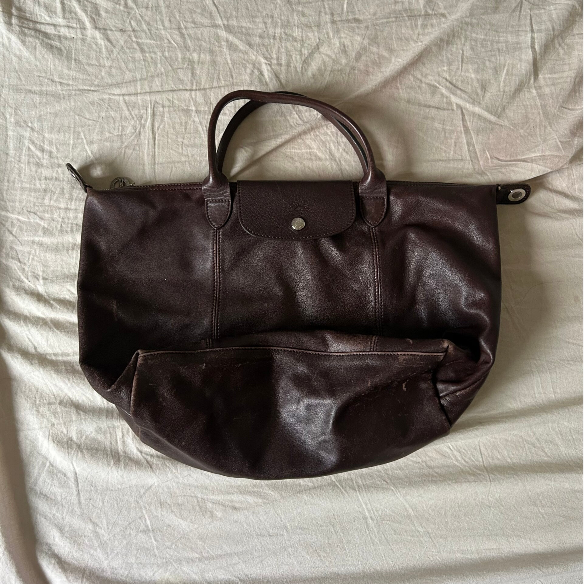 Longchamp brown leather bag