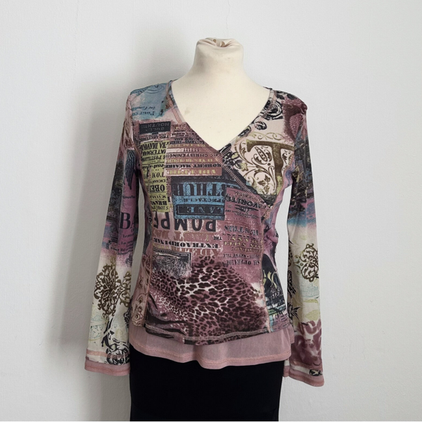 Mesh top with patterns