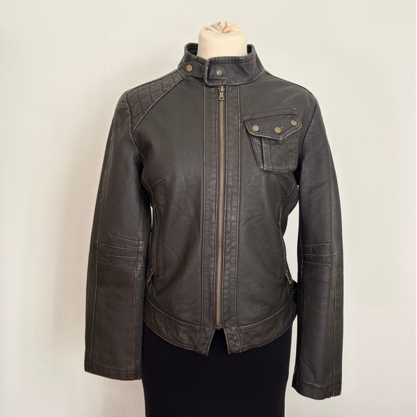 Black leather jacket