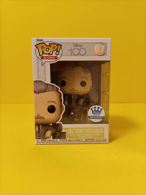 Funko Pop 77 Walt Disney with Camera (Funko Exclusive) - Disney 100