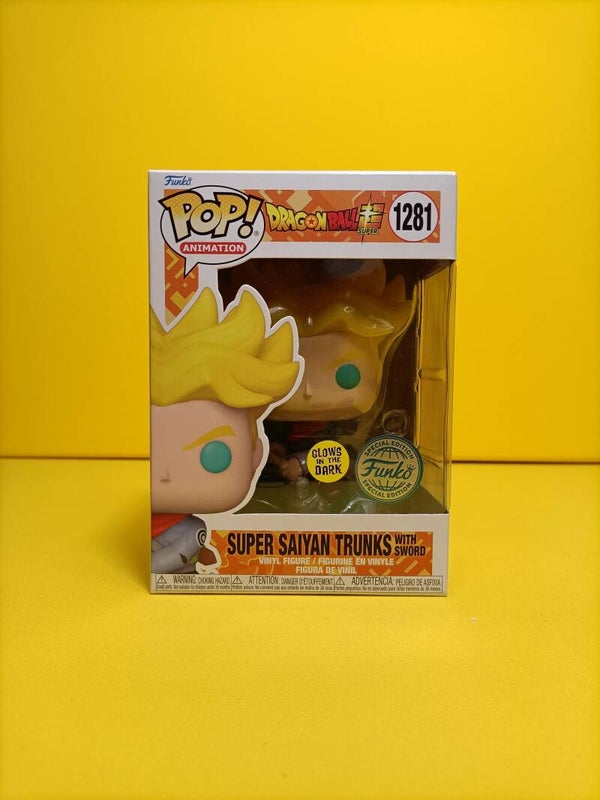 Anime Funko Pop 1281 Super Saiyan Trunks with Sword (Glows in the Dark) (Special Edition) - Dragonball Z