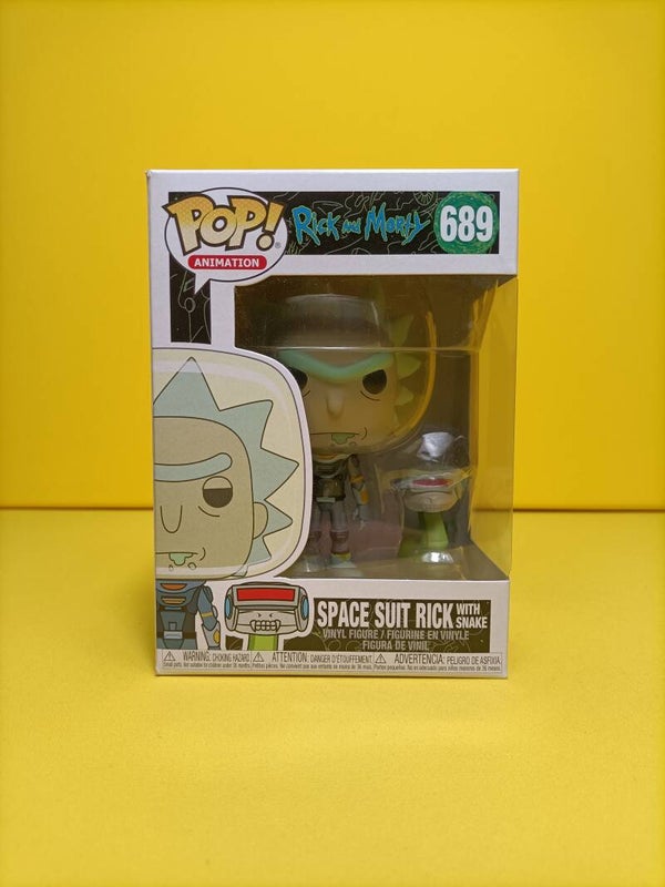 Animation Funko Pop 689 Space Suit Rick with Snake - Rick and Morty
