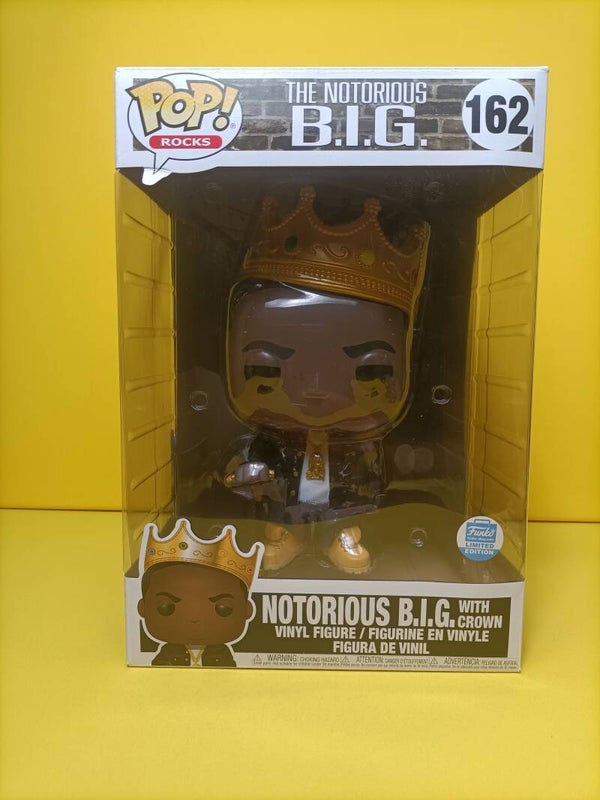Rocks Funko Pop 162 Notorious B.I.G. with Crown (Funko Shop Limited Edition) (10 Inch Pop) - The Notorious B.I.G.