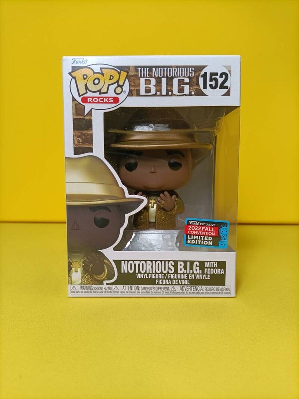 Rocks Funko Pop 152 Notorious B.I.G. with Fedora (2022 Fall Convention) - Notorious B.I.G.
